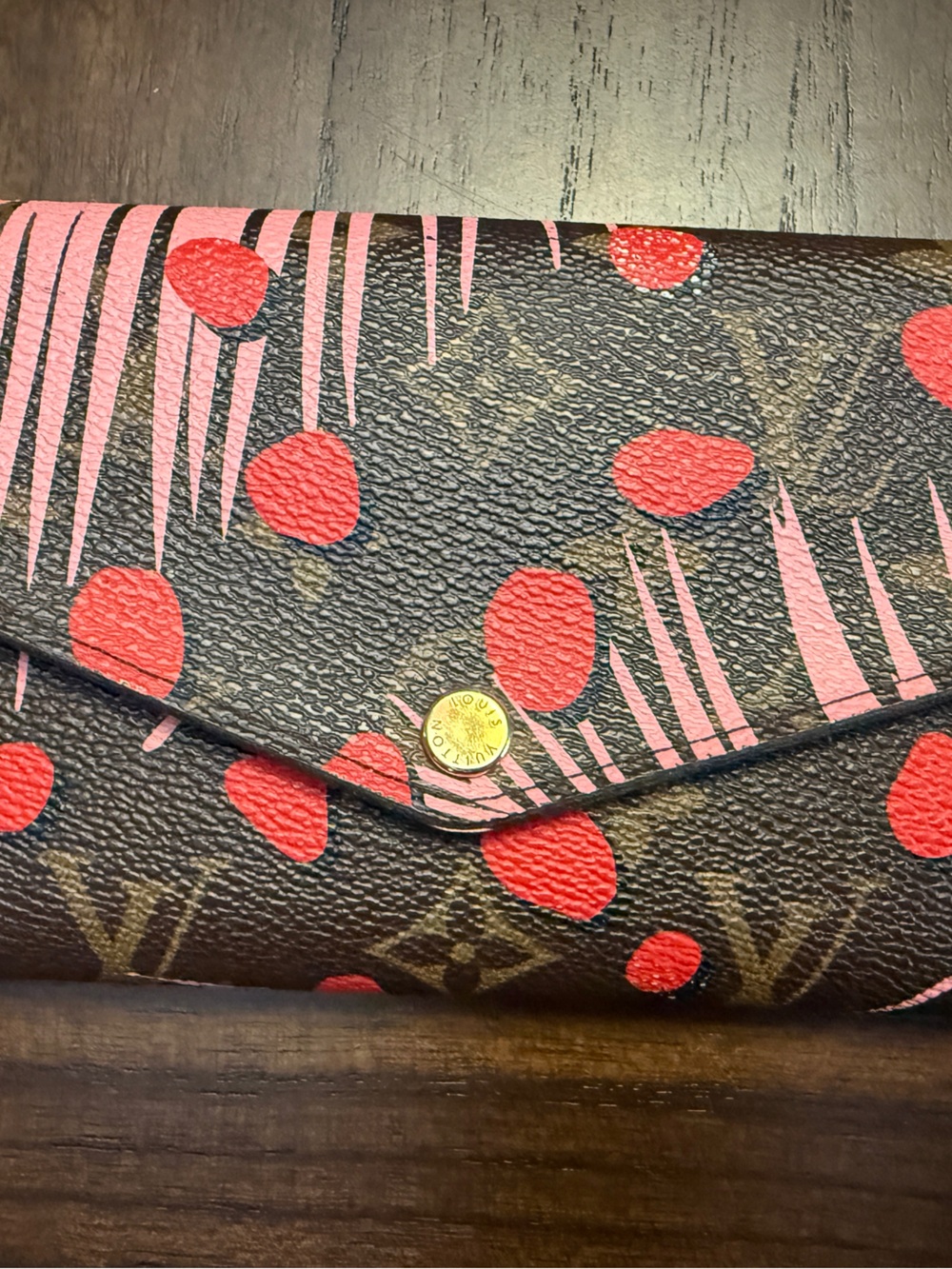 Authentic Louis Vuitton Jungle Dots Neverfull MM Medium & Sarah Wallet Monogram - Picture 9 of 12